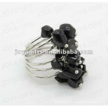 Bagues enroulables en pierre noire Black Onyx